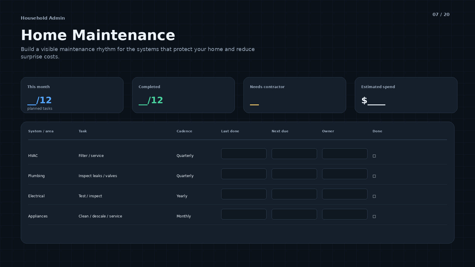 LifeOS: The Complete Life & Household Admin System preview 2