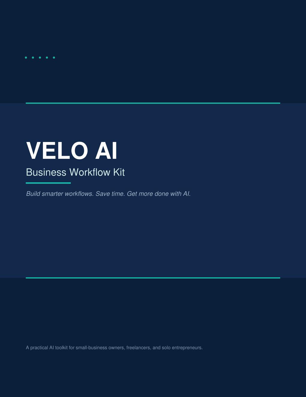 AI Workflow Templates: Velo AI Business Workflow Kit preview 1