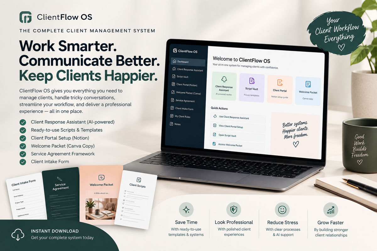 ClientFlow OS: The Complete Client Management System for Solo Service ...