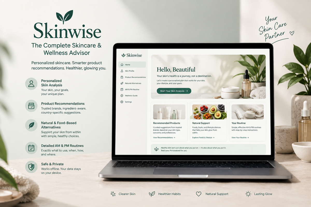Skinwise: The Complete Skincare & Wellness Advisor