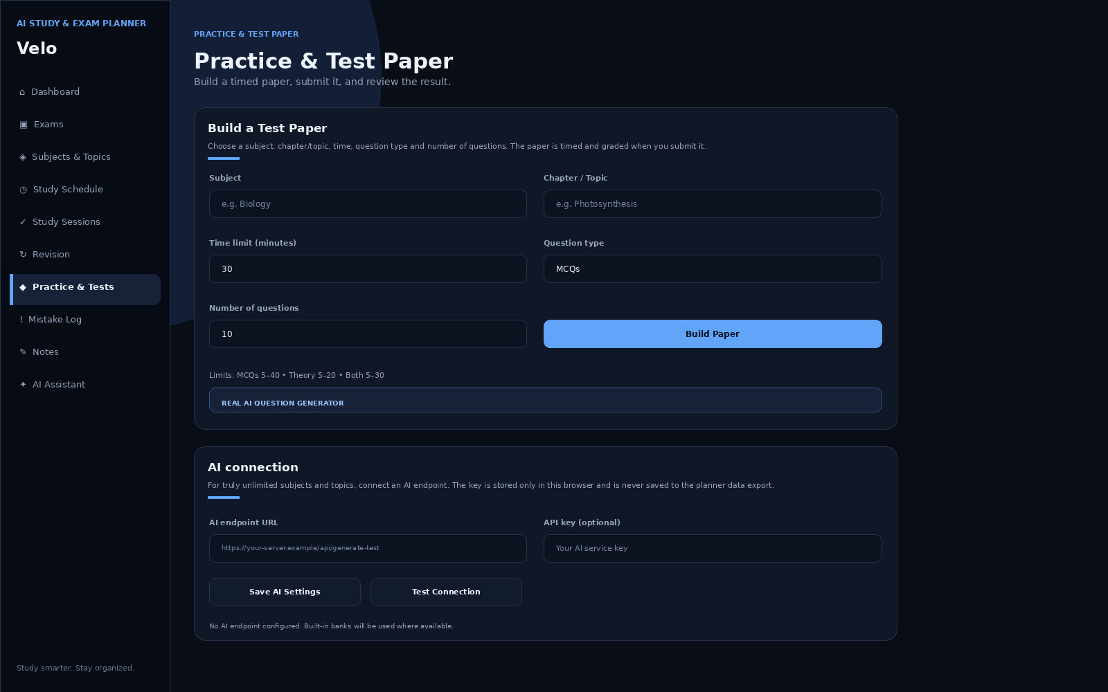 AI Study & Exam Planner preview 2