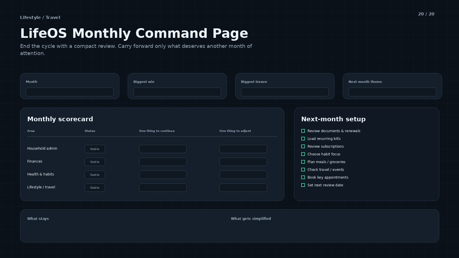 LifeOS: The Complete Life & Household Admin System preview 3